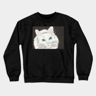 white cat face Crewneck Sweatshirt